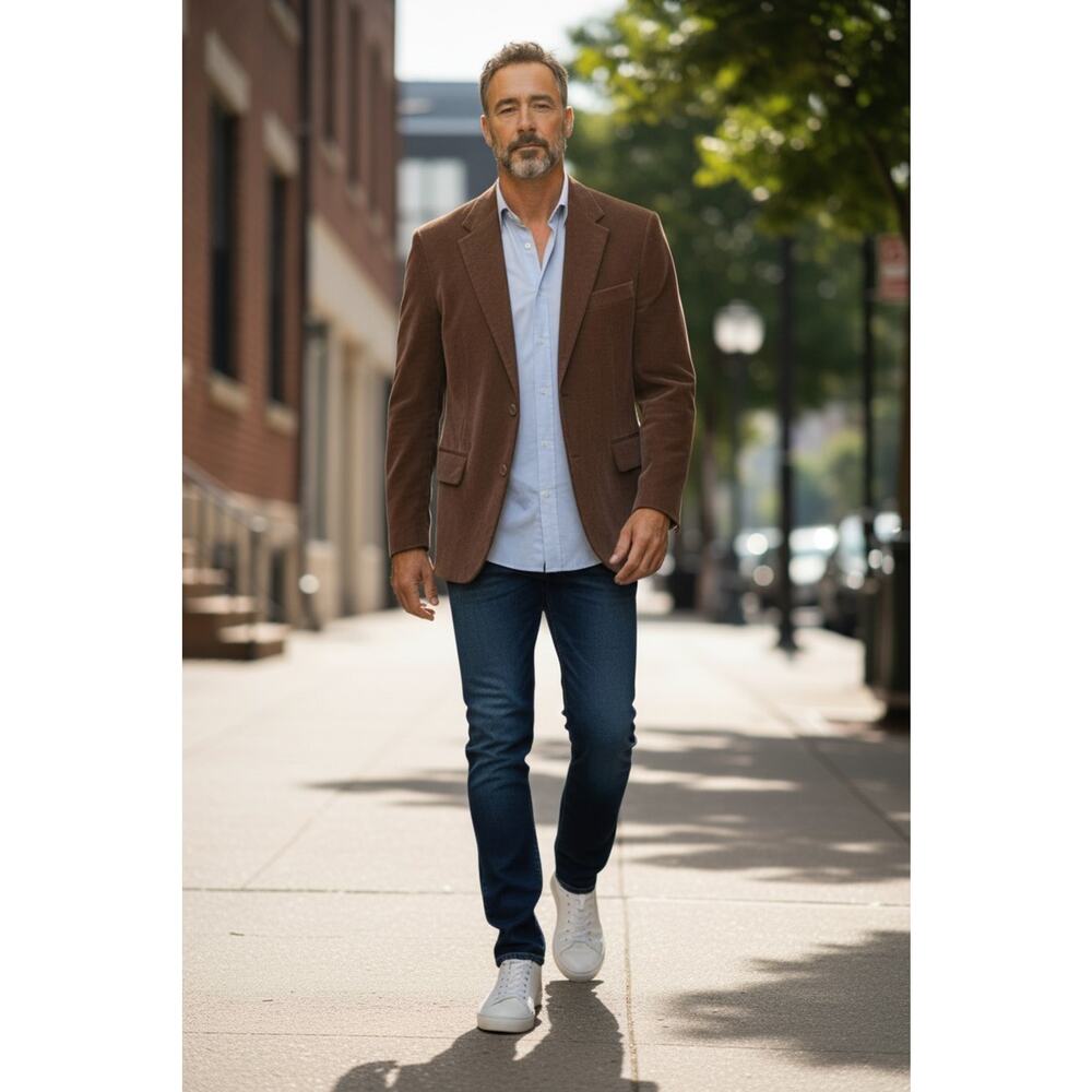 Classic Evan-Picone Corduroy Brown Sport Coat Jacket Sz 36S Grandpacore